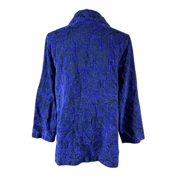 Habitat Purple Black Textured Button Front Long Sleeve Casual Jacket Medium - Picture 3 of 6